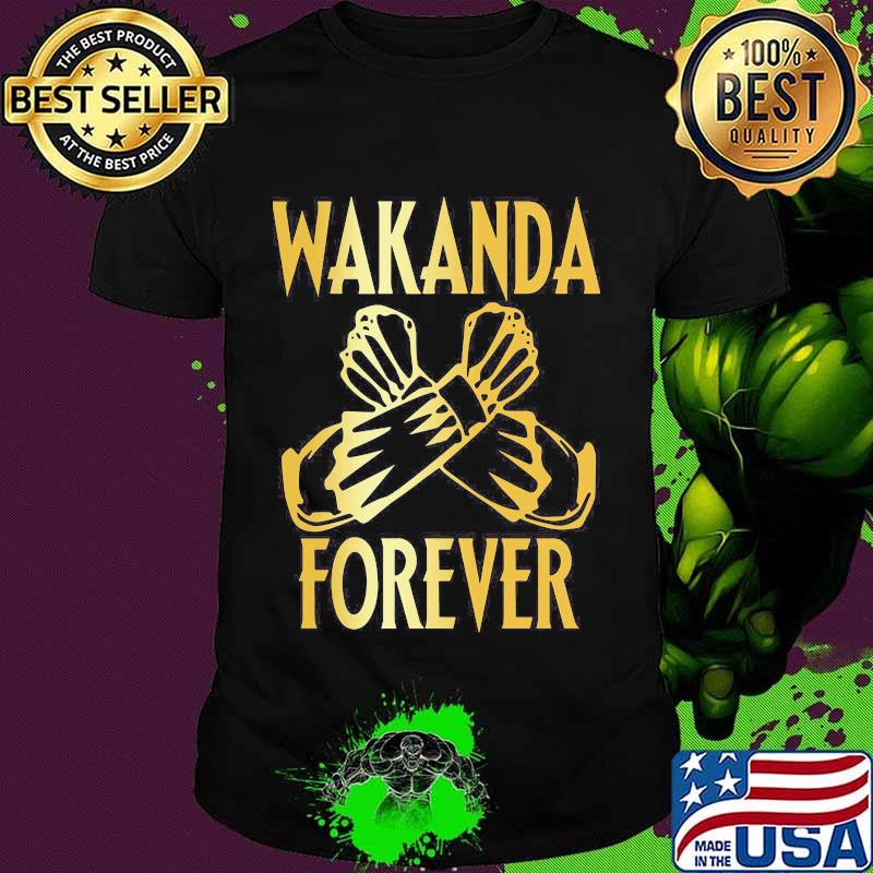 Black panther chadwick wakanda forever hand shirt