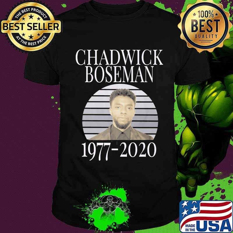 Black panther rip chadwick boseman 1977 2020 vintage retro shirt