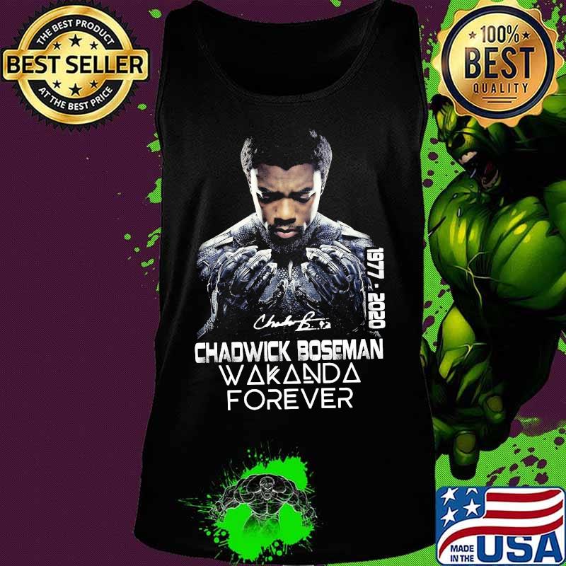 Black panther rip chadwick Boseman 1977 2020 wakanda forever signature s Tank top Black panther rip chadwick Boseman 1977 2020 wakanda forever signature s Tank top