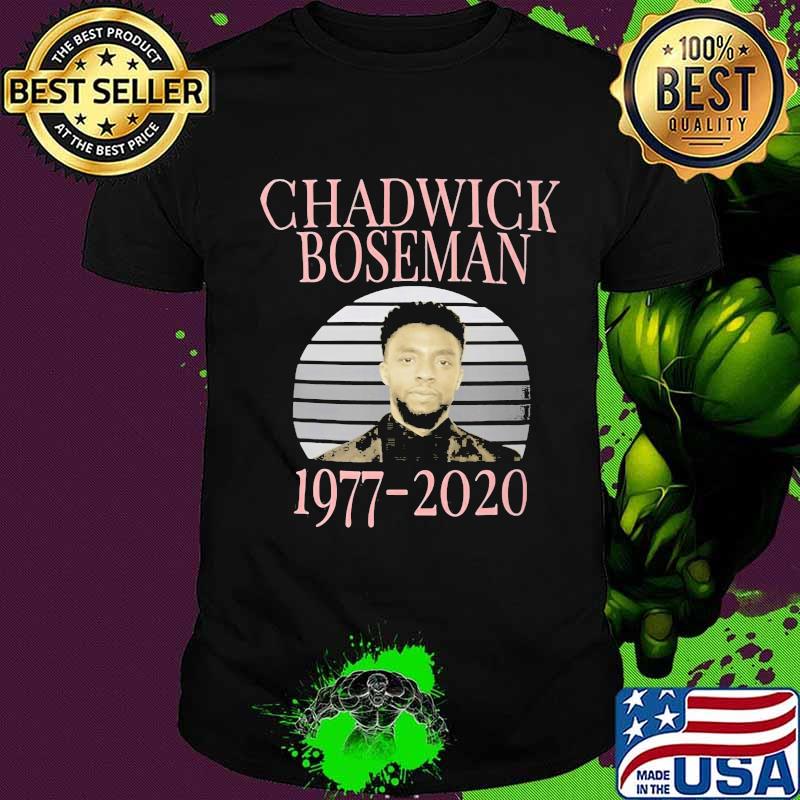 Black panther rip chadwick boseman actor 1977 2020 vintage retro shirt