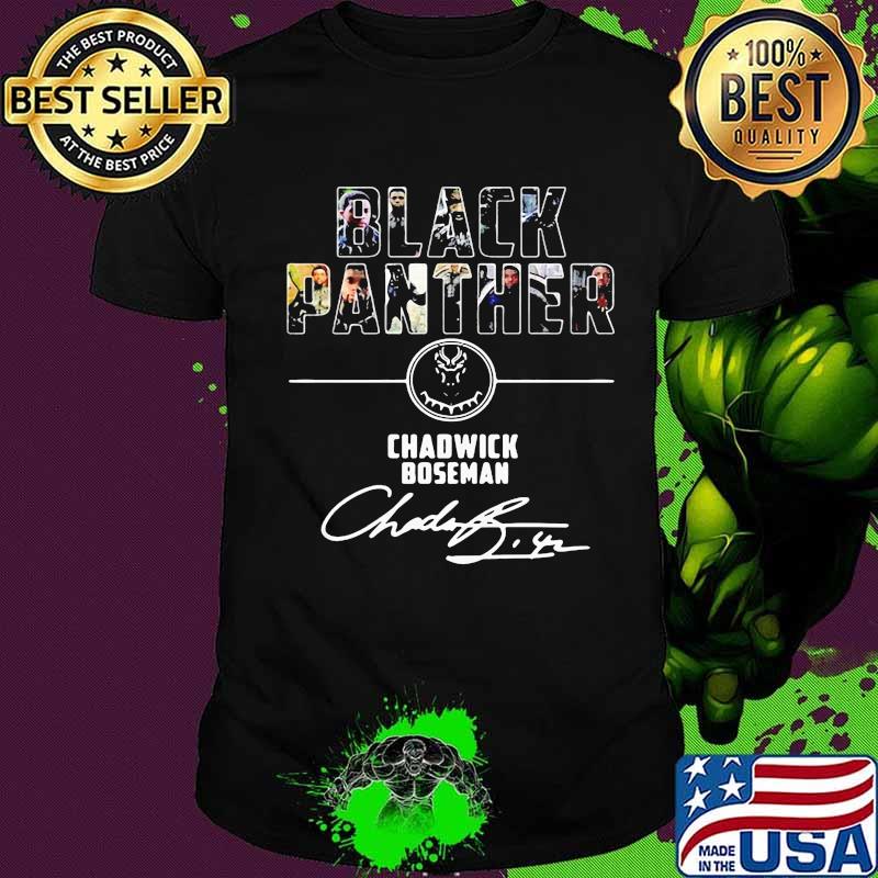 Black panther rip chadwick Boseman actor signature shirt