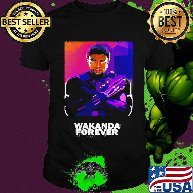 Black panther rip chadwick Boseman wakanda forever art shirt