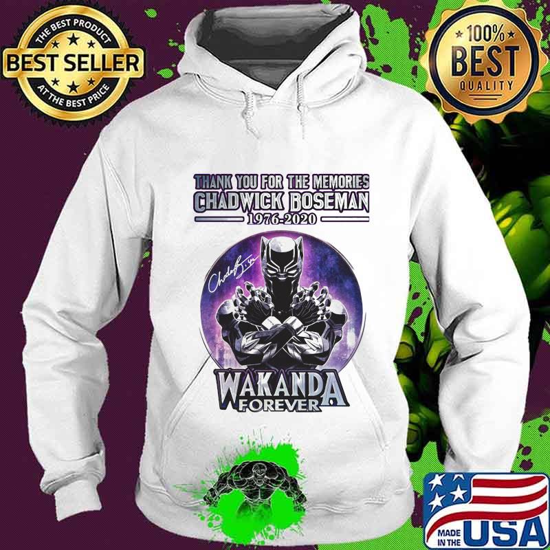 Black panther thank you for the memories chadwick 1976 2020 wakanda forever signature s Hoodie Black panther thank you for the memories chadwick 1976 2020 wakanda forever signature s Hoodie