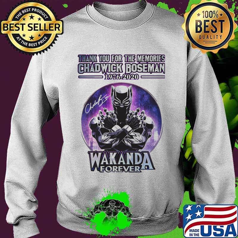 Black panther thank you for the memories chadwick 1976 2020 wakanda forever signature s Sweater Black panther thank you for the memories chadwick 1976 2020 wakanda forever signature s Sweater