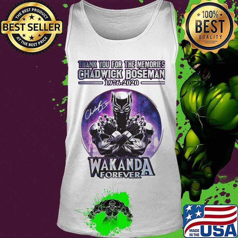 Black panther thank you for the memories chadwick 1976 2020 wakanda forever signature s Tank top Black panther thank you for the memories chadwick 1976 2020 wakanda forever signature s Tank top