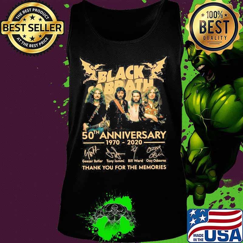 Black sabbath 50th anniversary 1970 2020 thank you for the memories signatures s Tank top Black sabbath 50th anniversary 1970 2020 thank you for the memories signatures s Tank top