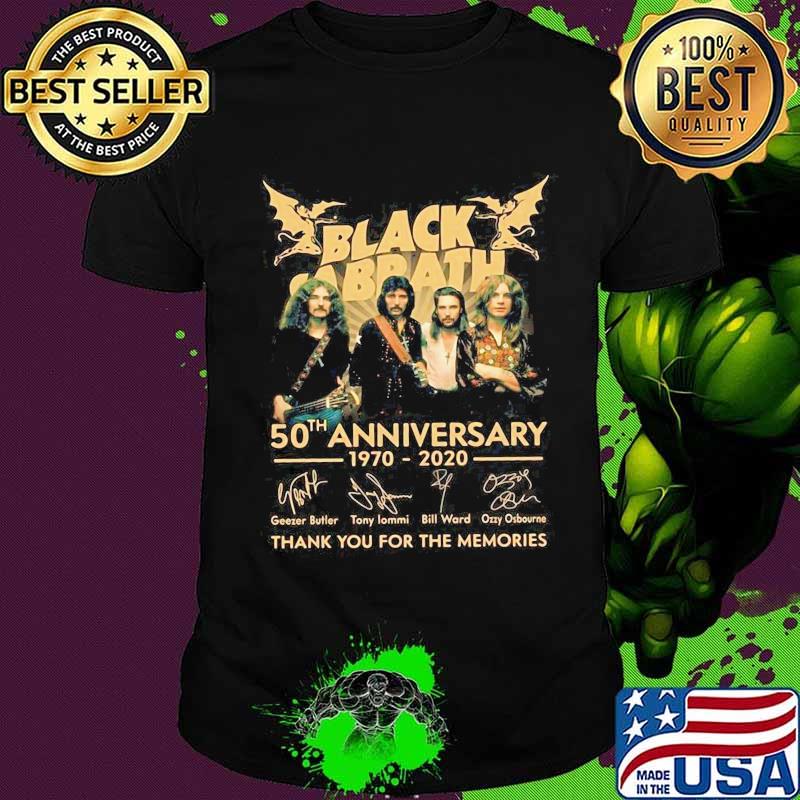 Black sabbath 50th anniversary 1970 2020 thank you for the memories signatures shirt Black sabbath 50th anniversary 1970 2020 thank you for the memories signatures shirt
