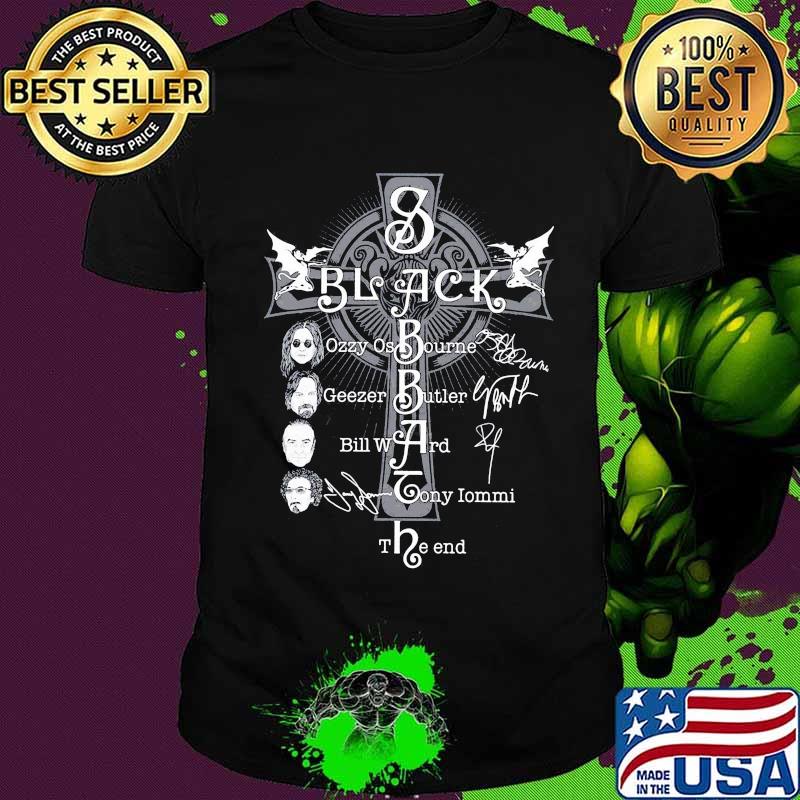 Black sabbath ozzy osbourne geezer butler bill ward tony iommi the end shirt