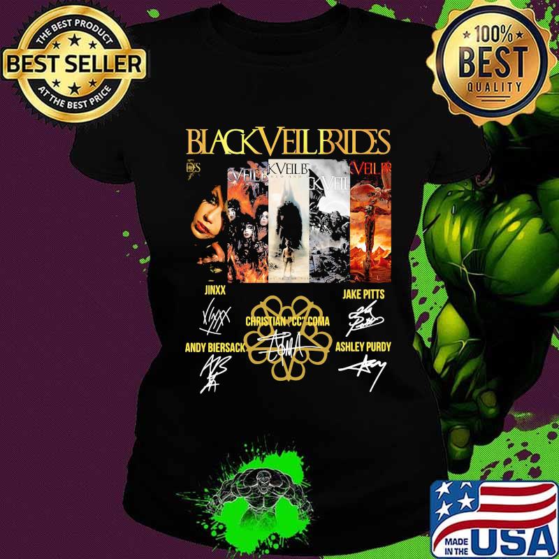 Black veil brides band members signatures s Ladies tee Black veil brides band members signatures s Ladies tee