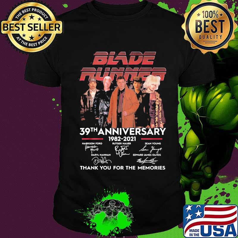Blade runner 39th anniversary 1982 2020 thank you for the memories signatures shirt Blade runner 39th anniversary 1982 2020 thank you for the memories signatures shirt