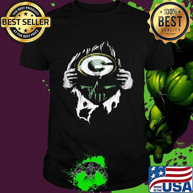 Blood insides green bay packers football logo shirt