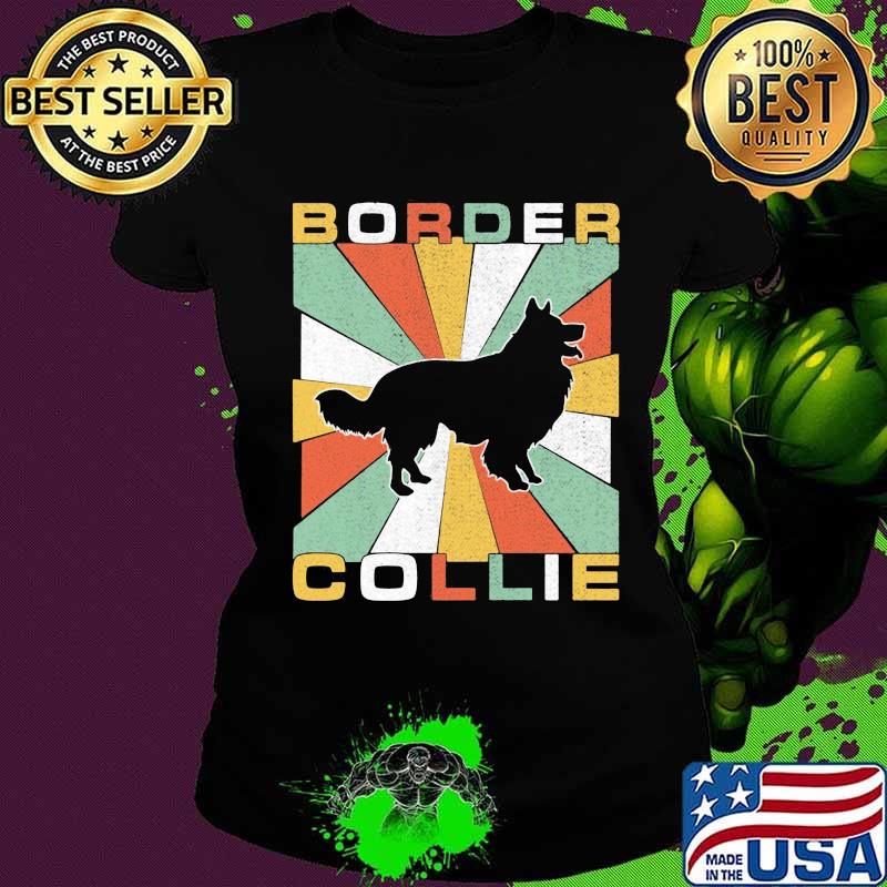 Border collie vintage retro s Ladies tee Border collie vintage retro s Ladies tee