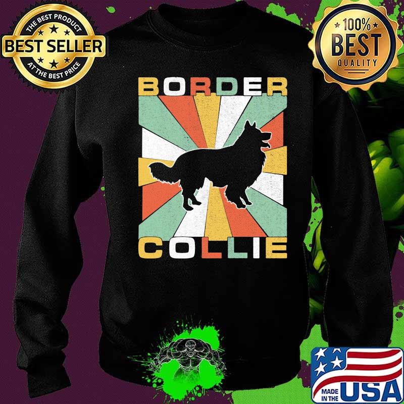 Border collie vintage retro s Sweater Border collie vintage retro s Sweater