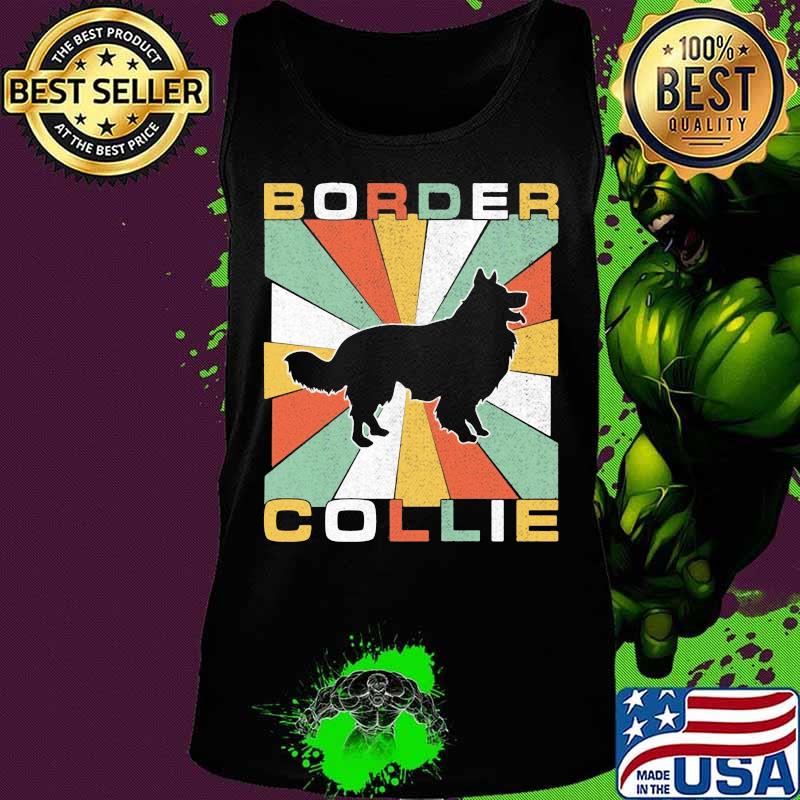 Border collie vintage retro s Tank top Border collie vintage retro s Tank top