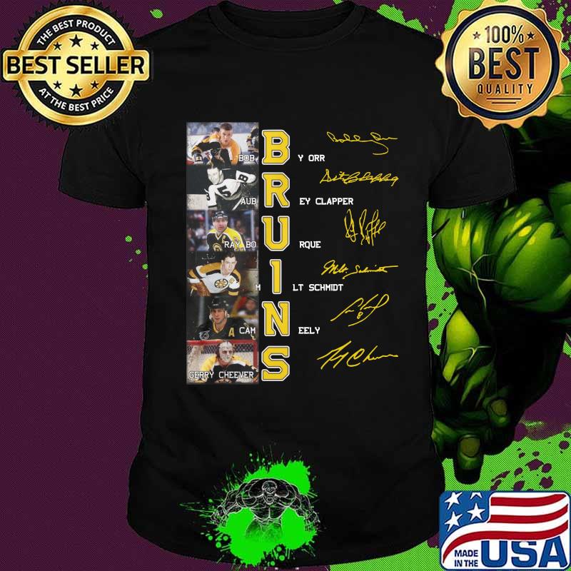 Boston bruins hockey players signatures shirt