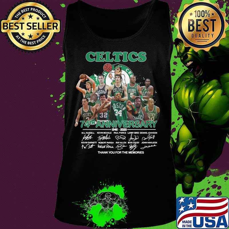 Boston celtics 74th anniversary 1946 2020 thank you for the memories signatures s Tank top Boston celtics 74th anniversary 1946 2020 thank you for the memories signatures s Tank top