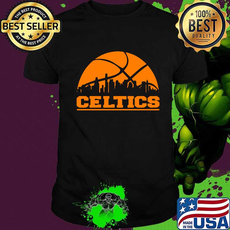 Boston celtics basketball logo city shirt