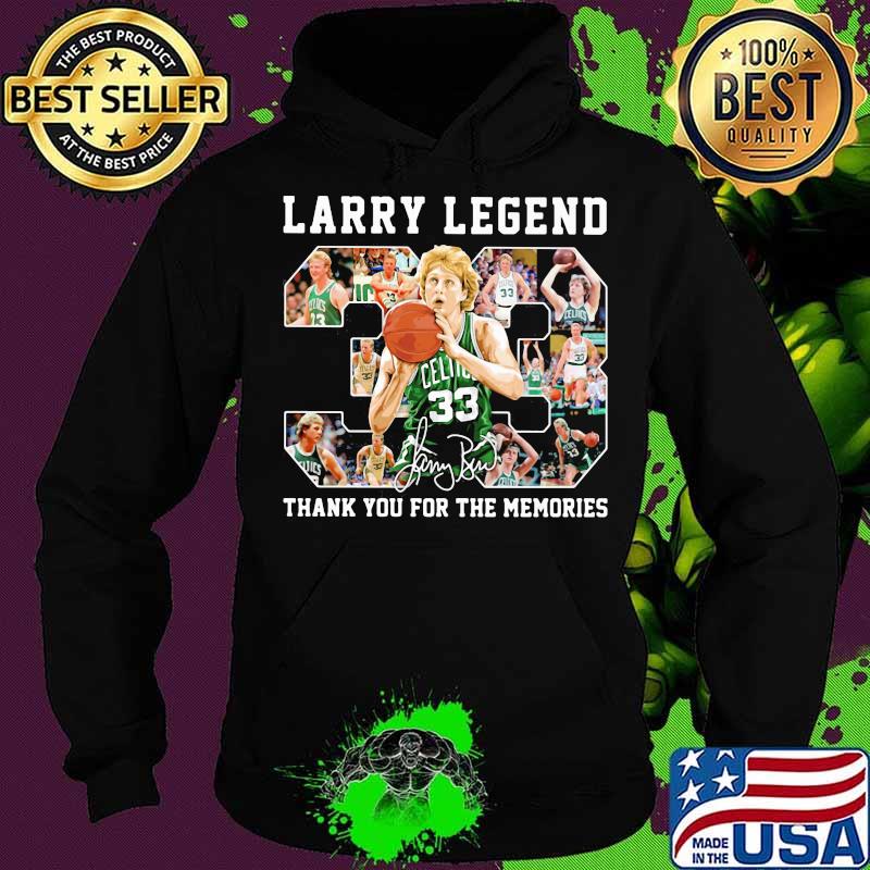 Boston celtics larry legend 33 thank you for the memories signature s Hoodie Boston celtics larry legend 33 thank you for the memories signature s Hoodie