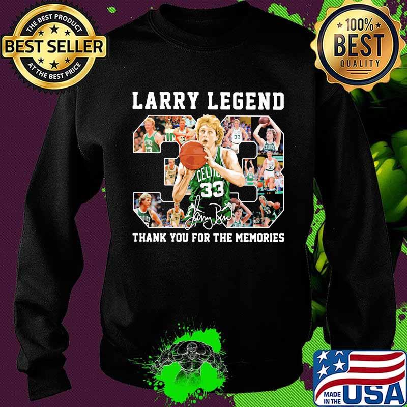 Boston celtics larry legend 33 thank you for the memories signature s Sweater Boston celtics larry legend 33 thank you for the memories signature s Sweater