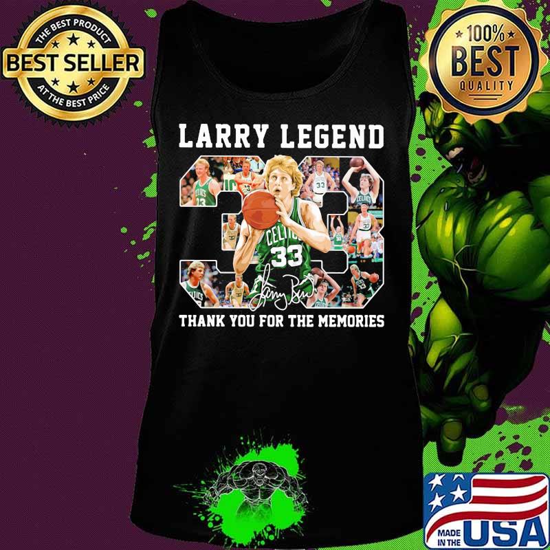 Boston celtics larry legend 33 thank you for the memories signature s Tank top Boston celtics larry legend 33 thank you for the memories signature s Tank top