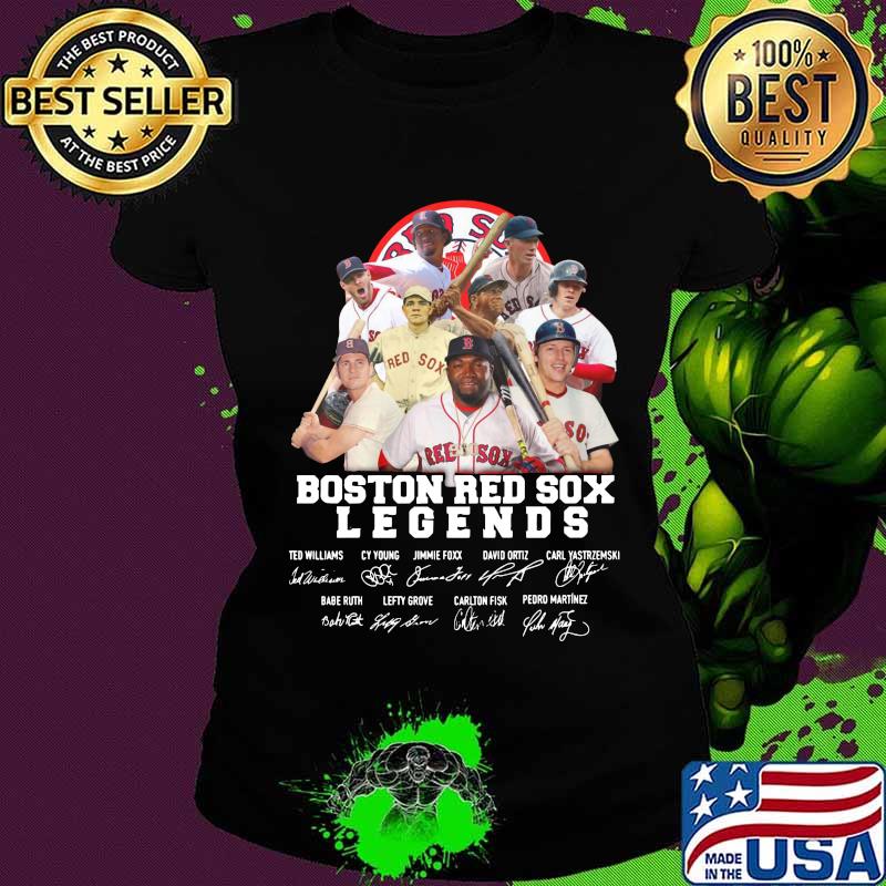 Boston red sox baseball legends players signatures s Ladies tee Boston red sox baseball legends players signatures s Ladies tee