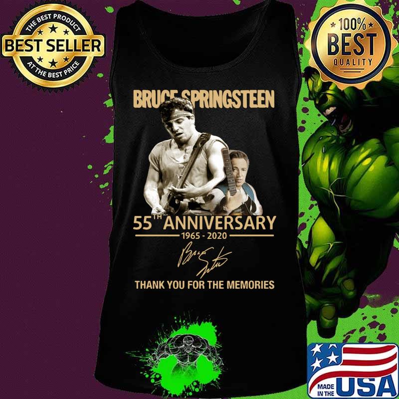 Bruce springsteen 55th anniversary 1965 2020 thank you for the memories signature s Tank top Bruce springsteen 55th anniversary 1965 2020 thank you for the memories signature s Tank top