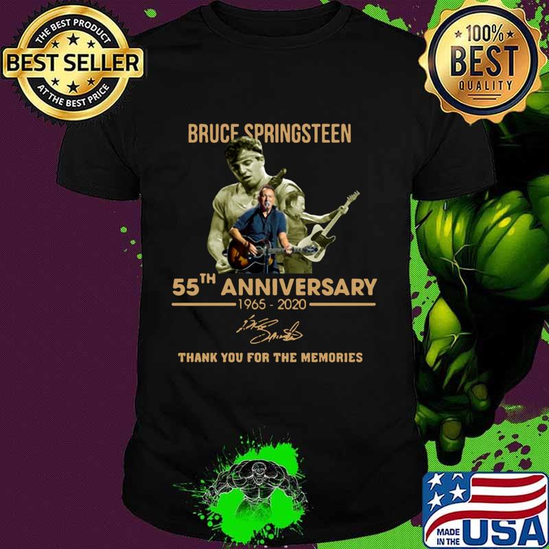 Bruce springsteen 55th anniversary 1965 2020 thank you for the memories signature shirt