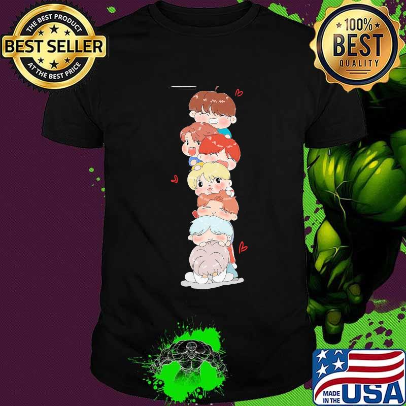 Bts band members chibi hearts shirt