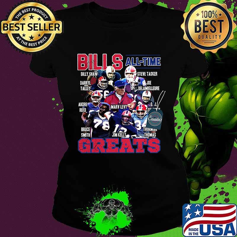 Buffalo bills alll time greats signatures s Ladies tee Buffalo bills alll time greats signatures s Ladies tee