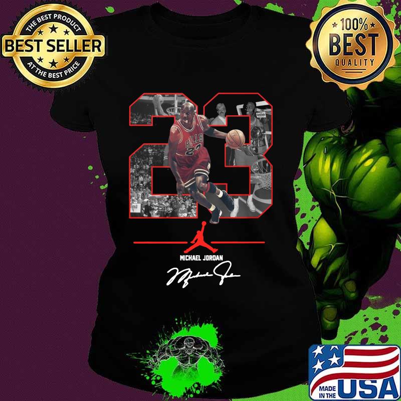 Bulls 23 michael jordan signature s Ladies tee Bulls 23 michael jordan signature s Ladies tee