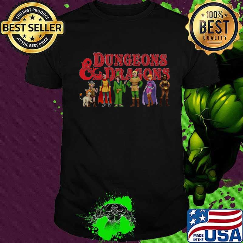Cartoon character dungeons and dragons shirt