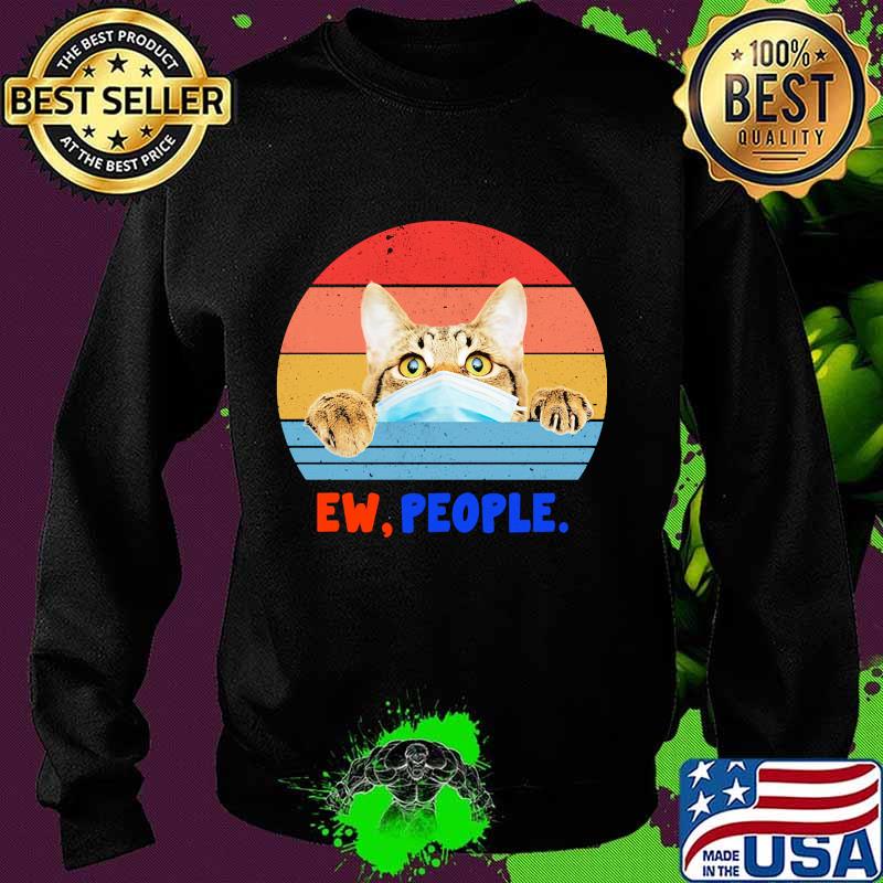 Cat face mask Ew people vintage retro s Sweater Cat face mask Ew people vintage retro s Sweater