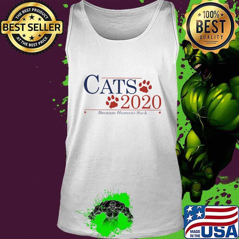 Cats 2020 because humans suck paws star s Tank top Cats 2020 because humans suck paws star s Tank top
