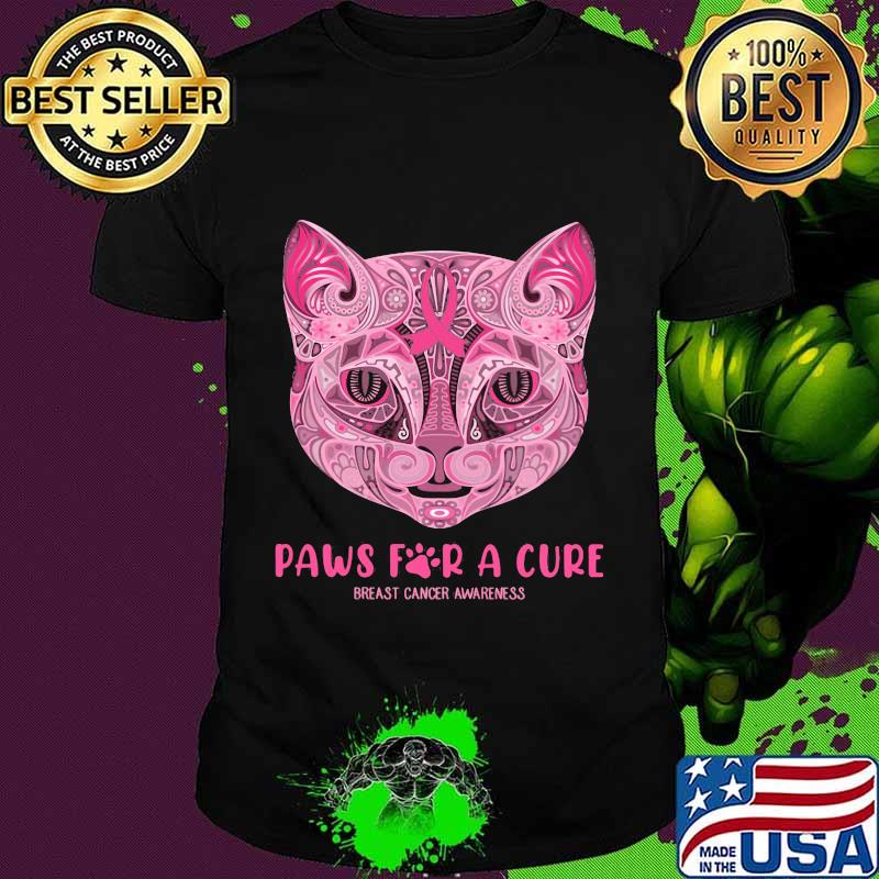 Cats Paws For A Cure Breast Cancer Awareness shirt
