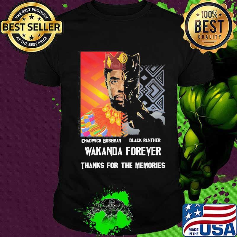 Chadwick Boseman black panther 1976 2020 thank you for the memories signature shirt