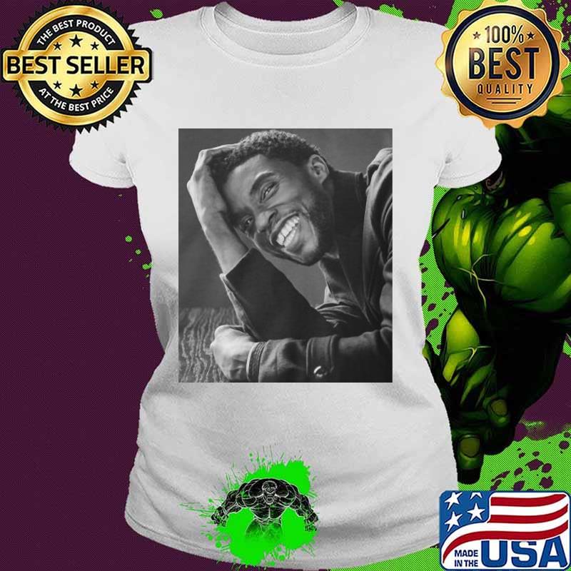 Chadwick rip black panther actor smiling picture s Ladies tee Chadwick rip black panther actor smiling picture s Ladies tee