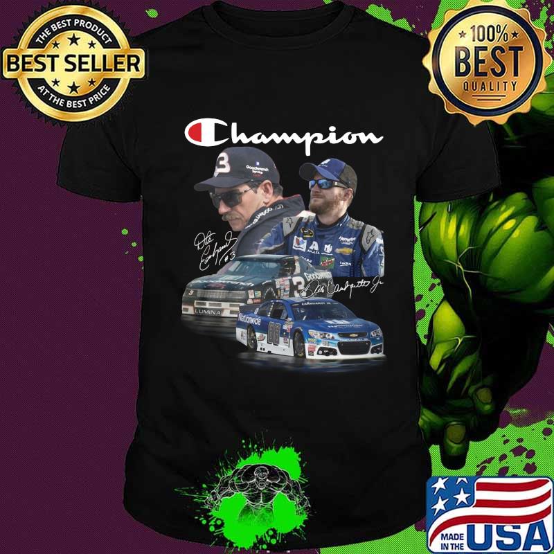 Champion dale earnhardt #3 goodwrench dale earnhardt jr. 88 signature shirt