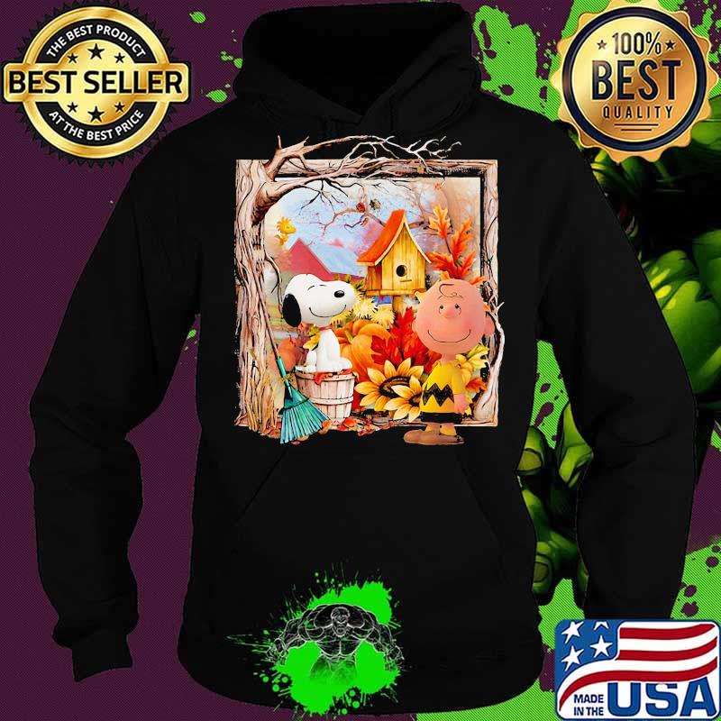 Charlie brown and snoopy fall maple leaves sunflowers s Hoodie Charlie brown and snoopy fall maple leaves sunflowers s Hoodie