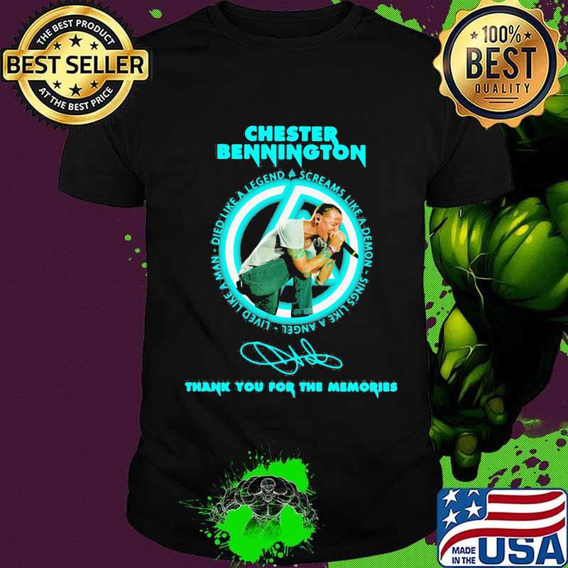 Chester bennington thank you for the memories signature shirt