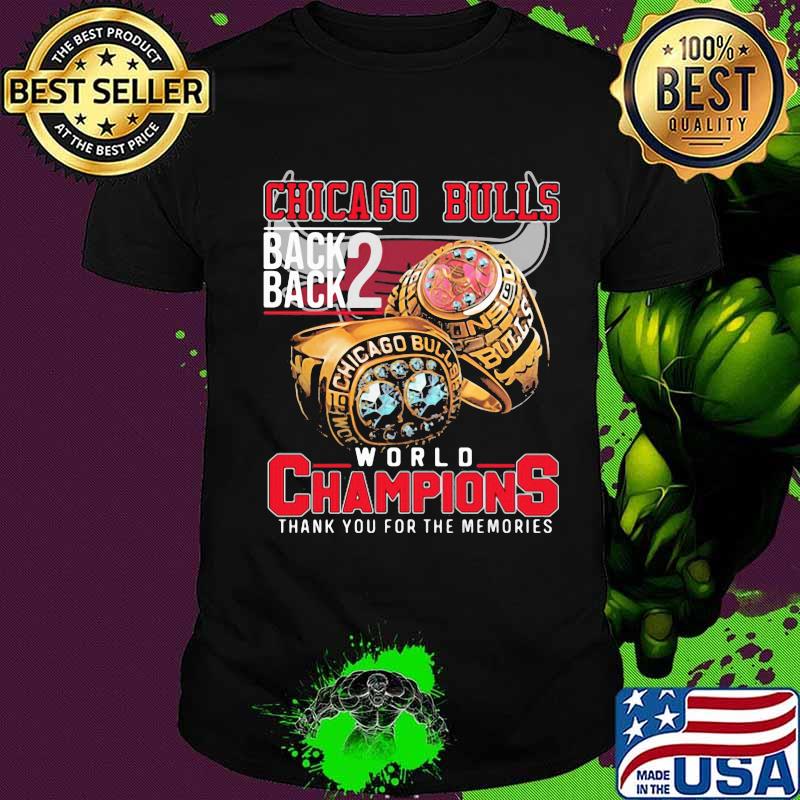Chicago bulls back 2 back world champions thank you for the memories shirt