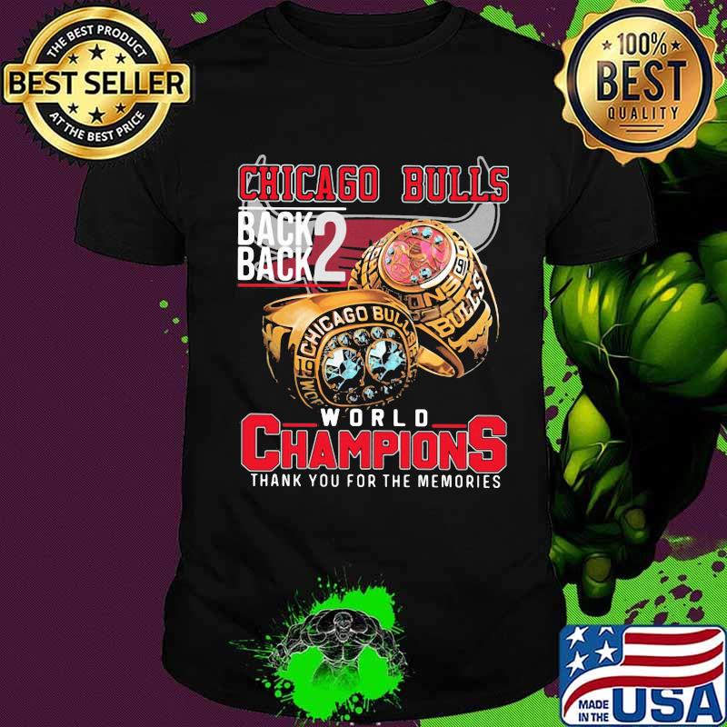 Chicago bulls back 2 back world champions thank you for the memories shirt