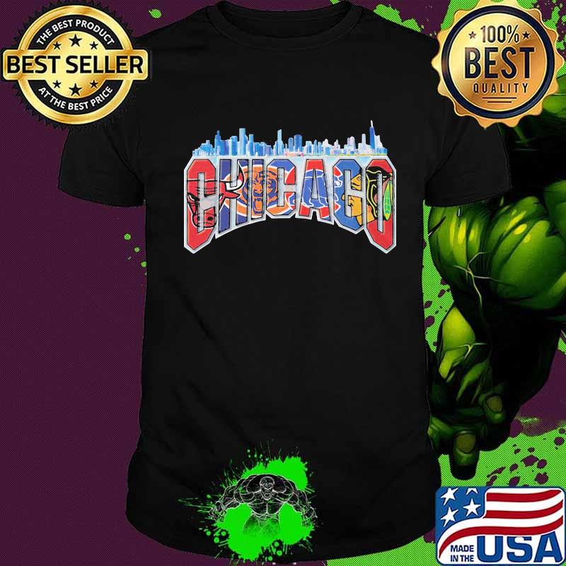 Chicago bulls bears cubs redskins city shirt