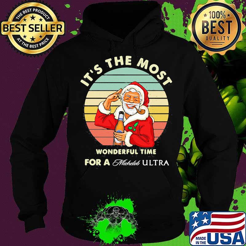 Christmas santa claus it's the most wonderful time for a michelob ultra vintage retro s Hoodie Christmas santa claus it's the most wonderful time for a michelob ultra vintage retro s Hoodie