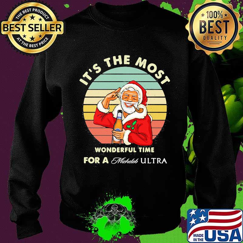Christmas santa claus it's the most wonderful time for a michelob ultra vintage retro s Sweater Christmas santa claus it's the most wonderful time for a michelob ultra vintage retro s Sweater