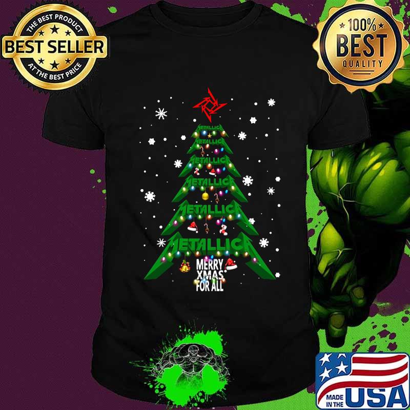 Christmas tree metallica me xmas for all shirt