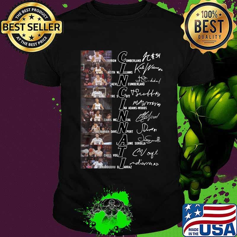 Cincinnati bearcats men's basketball players signatures shirt