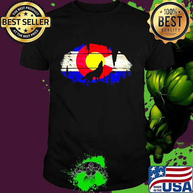 Colorado wolf mountain vintage shirt