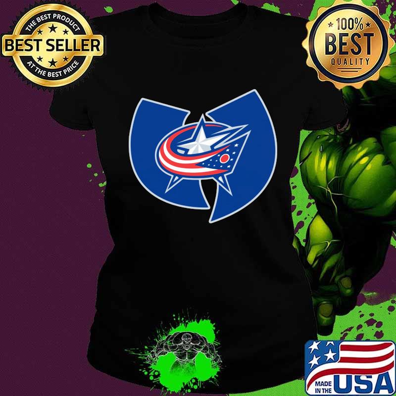 Columbus blue jackets hockey wu tang logo s Ladies tee Columbus blue jackets hockey wu tang logo s Ladies tee