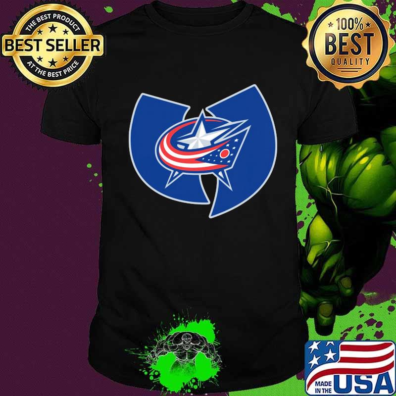 Columbus blue jackets hockey wu tang logo shirt