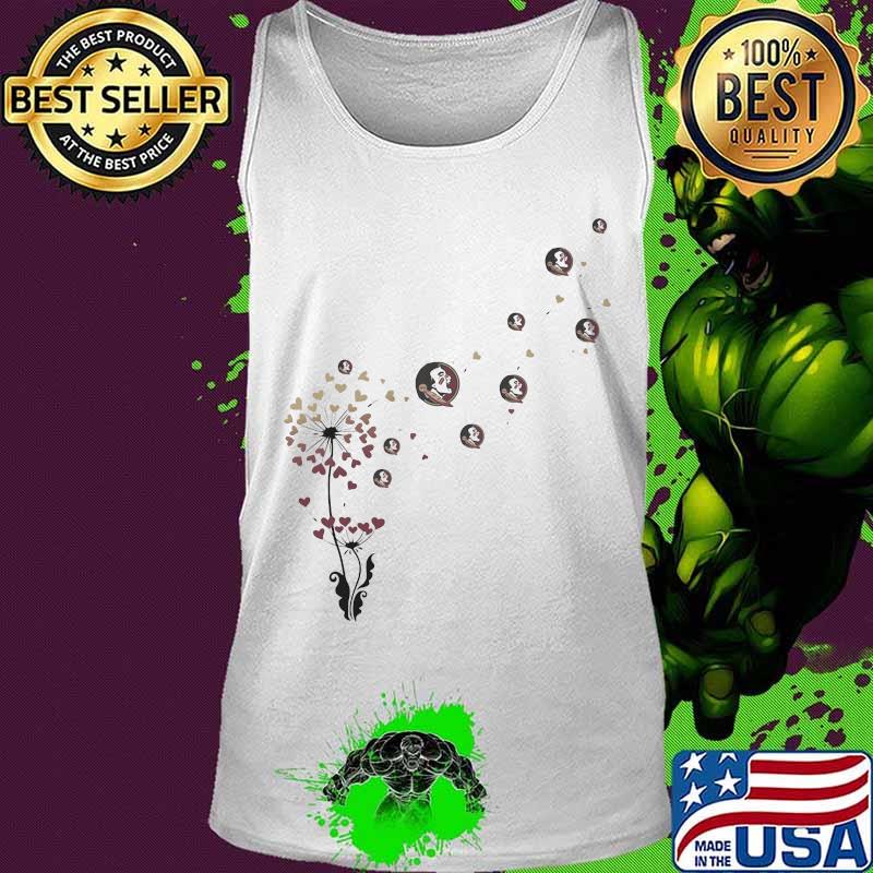 Dandelion flower florida state seminoles logo hearts s Tank top Dandelion flower florida state seminoles logo hearts s Tank top